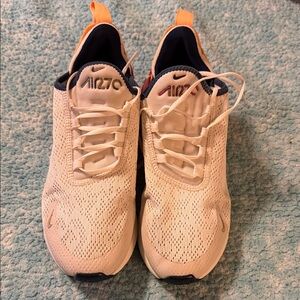 Nike Air 270 Cream and Orange Sneakers